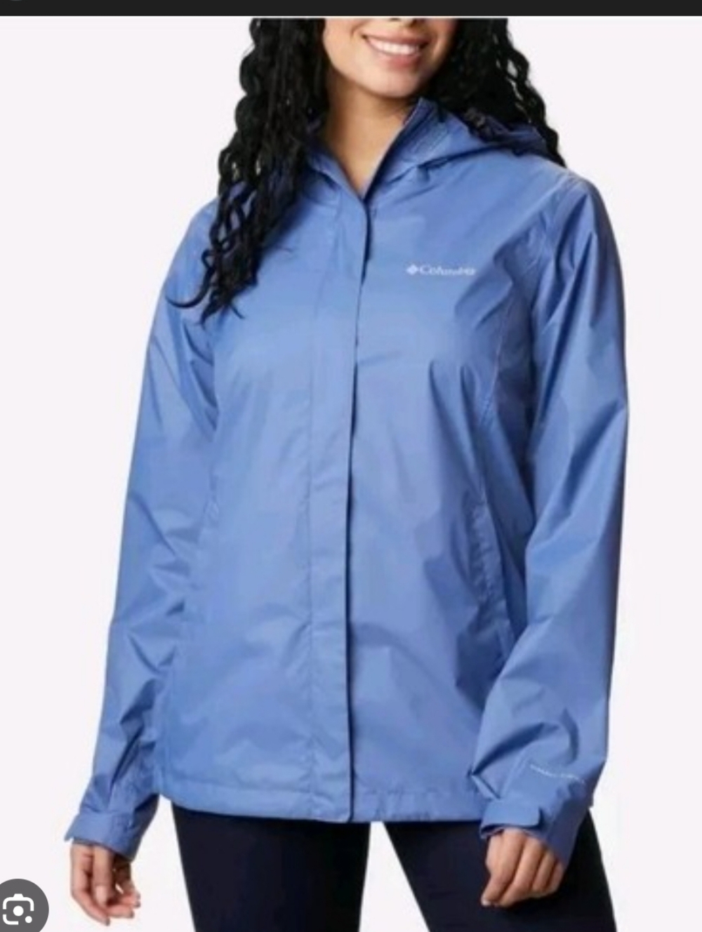 COLUMBIA Arcadia II Rain Jacket Hooded Windbreaker Size Small